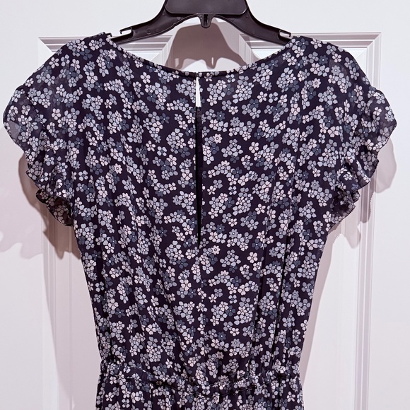 Michael Kors Navy Floral Wide-Leg Jumpsuit – Size Small - Picture 6 of 8